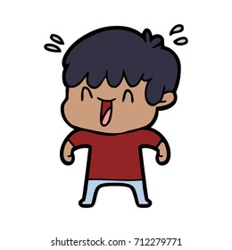 cartoon laughing boy
