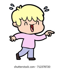 cartoon laughing boy
