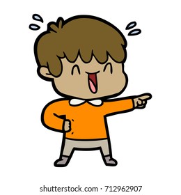 cartoon laughing boy