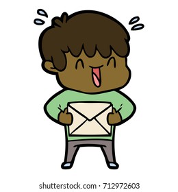 cartoon laughing boy