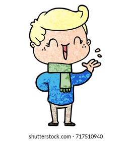 cartoon laughing boy