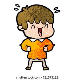cartoon laughing boy