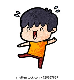 cartoon laughing boy