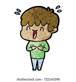 caricatura de un niño riéndose