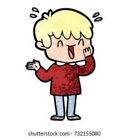 cartoon laughing boy