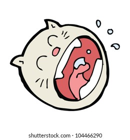 cartoon laughing cat face