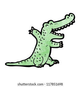 cartoon laughing crocodile