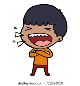cartoon laughing man