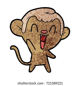 Cartoon lachender Affe