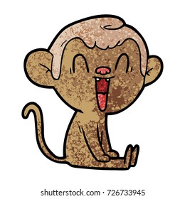 cartoon laughing monkey