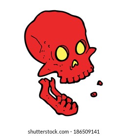 cartoon laughing skull
