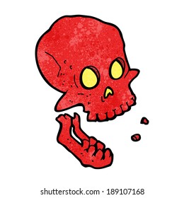 Cartoon lachender Schädel