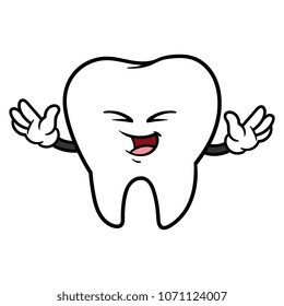 Cartoon Laughing Tooth Character