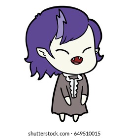 cartoon laughing vampire girl