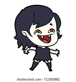cartoon laughing vampire girl