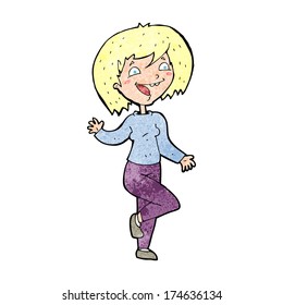 cartoon laughing woman