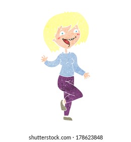 cartoon laughing woman