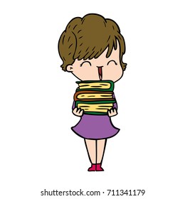 cartoon laughing woman