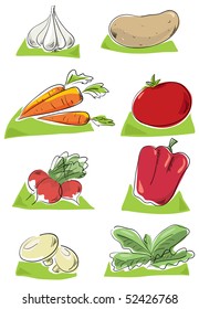 cartoon leaf nobody vegetable lettuce cartoon food set cartoon leaf nobody vegetable lettuce parts tomato natural food healthy raw set potato series elements nurture painting no one image unknown illu