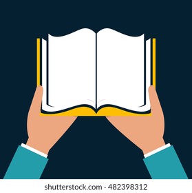 cartoon learn online e-book design isolated