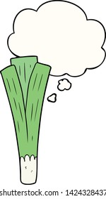 punzada de caricatura con burbuja de pensamiento