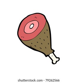 pierna de caricatura de carne