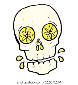 cartoon lemon skull