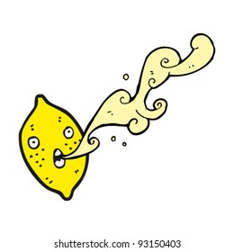 jugo de ardilla de limón de dibujos animados