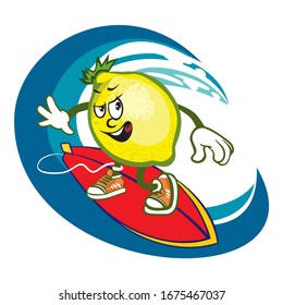 Cartoon lemon - vector image