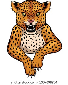 Cartoon Leopard mascot