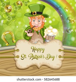 Cartoon Leprechaun . St. Patrick's Day. 