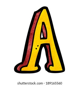 cartoon letter A
