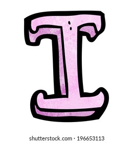 cartoon letter I