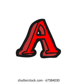 cartoon letter a