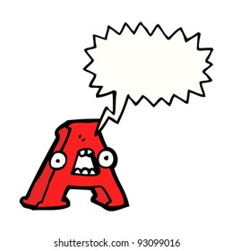cartoon letter "a"