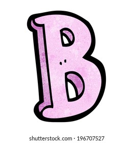 letra de dibujos animados B