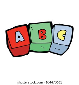 cartoon letter blocks