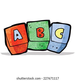cartoon letter blocks