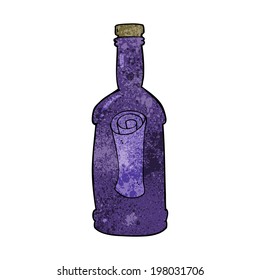 cartoon letter in a bottle
