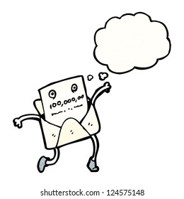 Cartoon-Buchstaben-Zeichentrickfigur