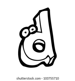 cartoon letter d