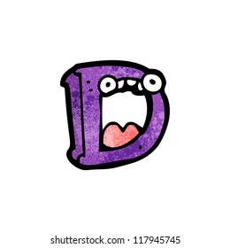 cartoon letter D
