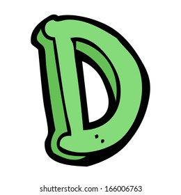 cartoon letter D