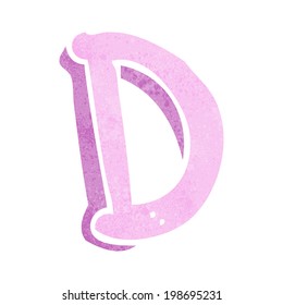 letra de dibujos animados D