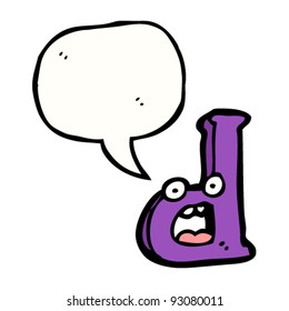 cartoon letter d