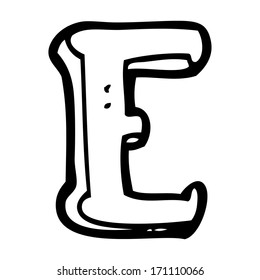 cartoon letter E