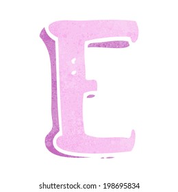 cartoon letter E