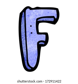 cartoon letter F