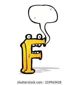 letra de caricatura F