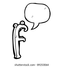 cartoon letter f